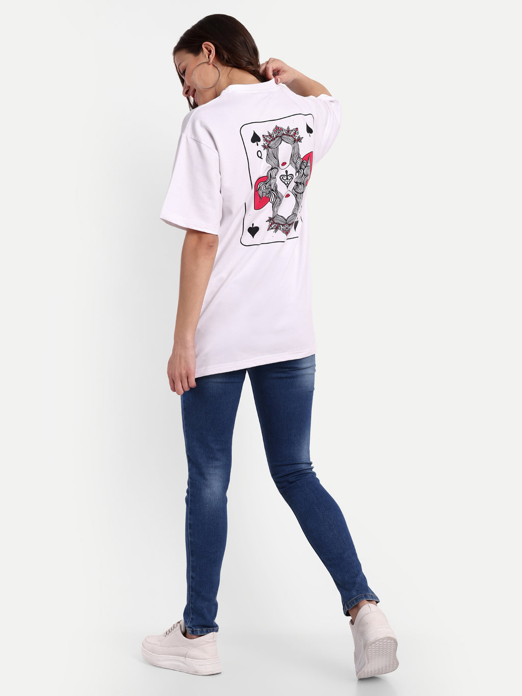 Spade Queen White Oversized T-shirt