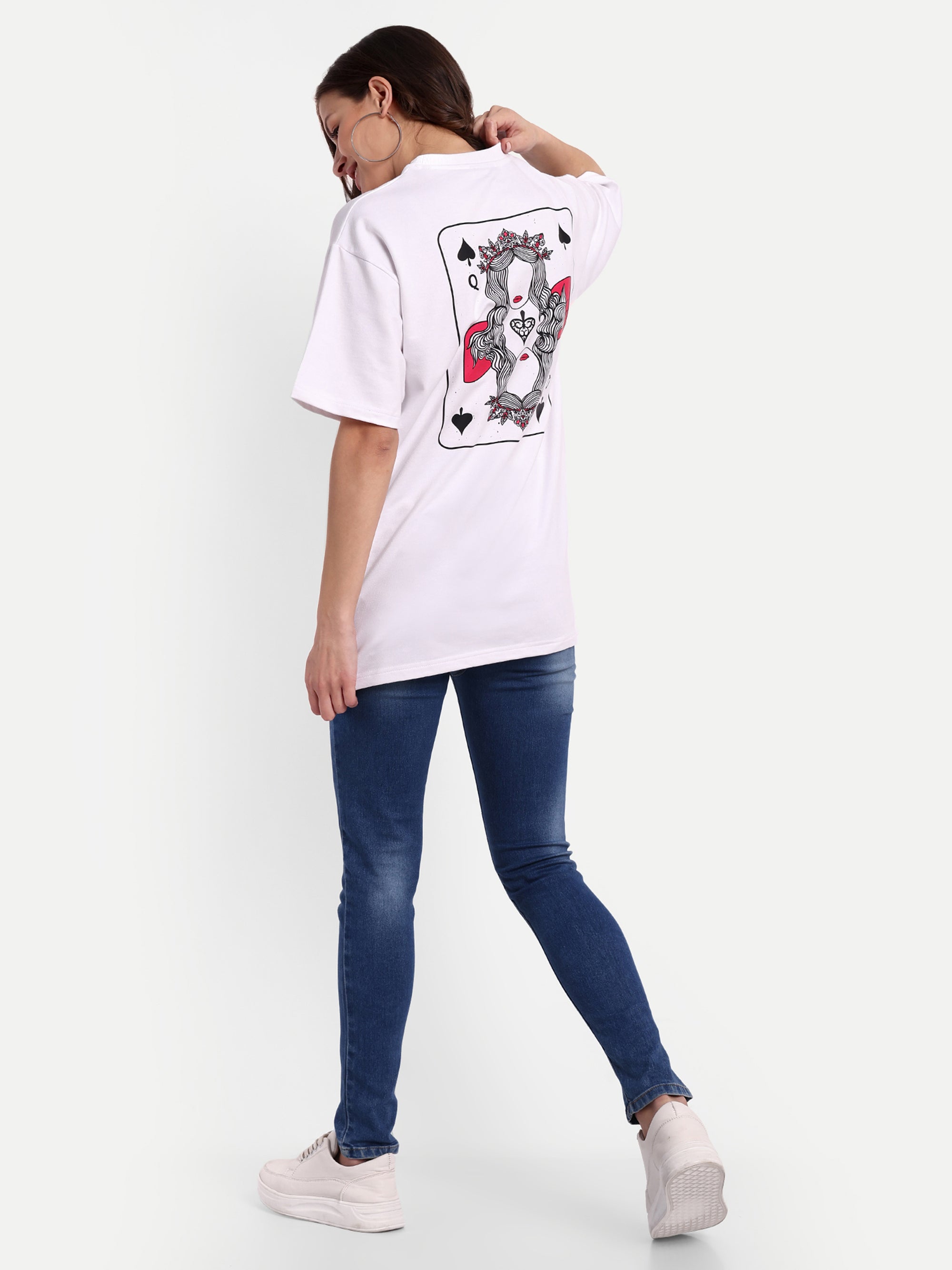 Spade Queen White Oversized T-shirt