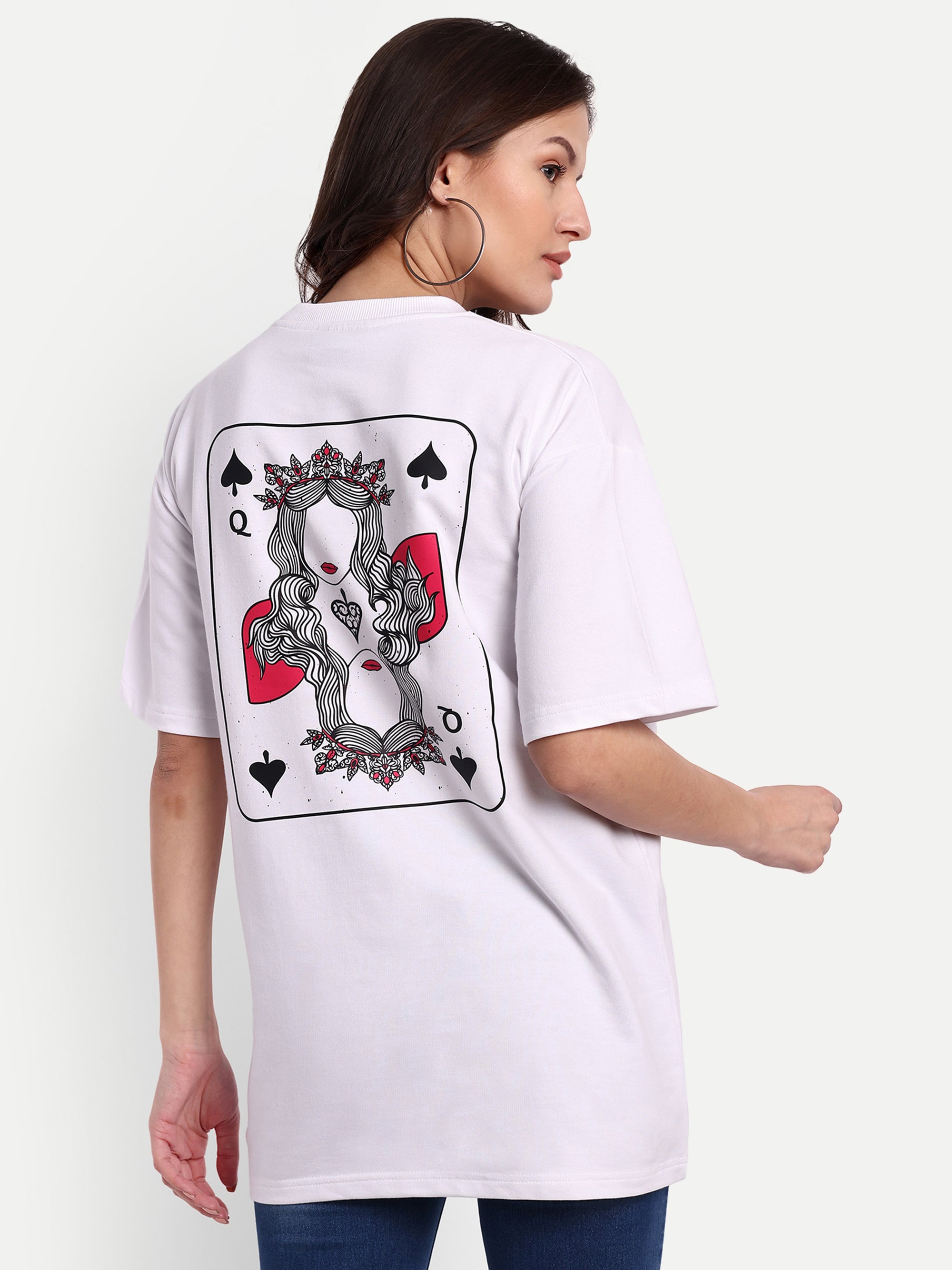 Spade Queen White Oversized T-shirt