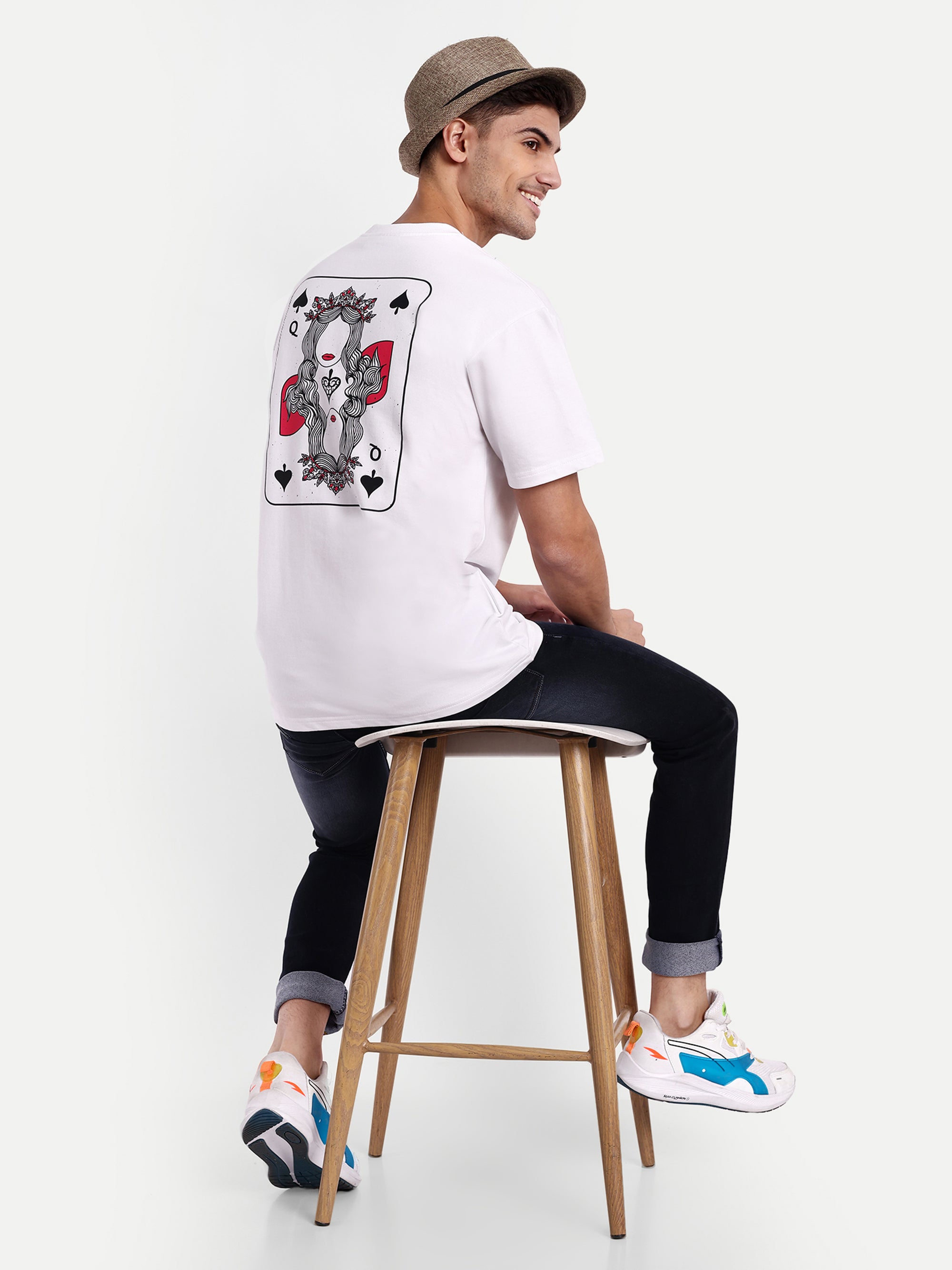Spade Queen White Oversized T-shirt
